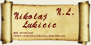 Nikolaj Lukičić vizit kartica